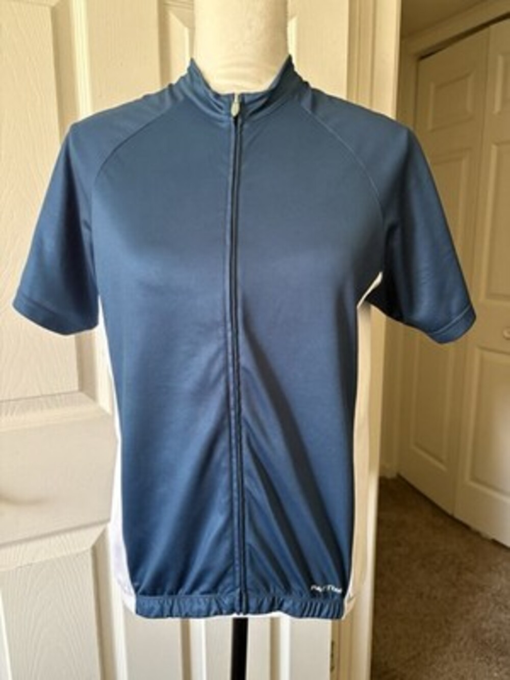 Pactimo M2 Men’s Cycling Jersey M Blue Graphic Print Full Zip Pockets Mesh